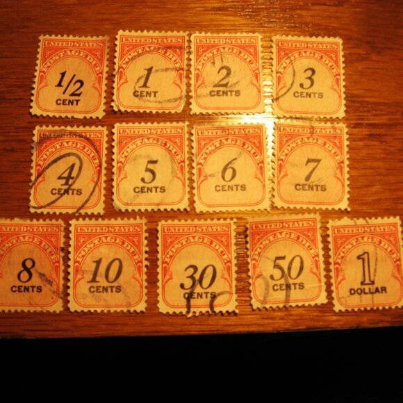 Assortment of 1959-1985 Postage Due Stamps Perforated 11 x 10.5 - Picture 1 of 4